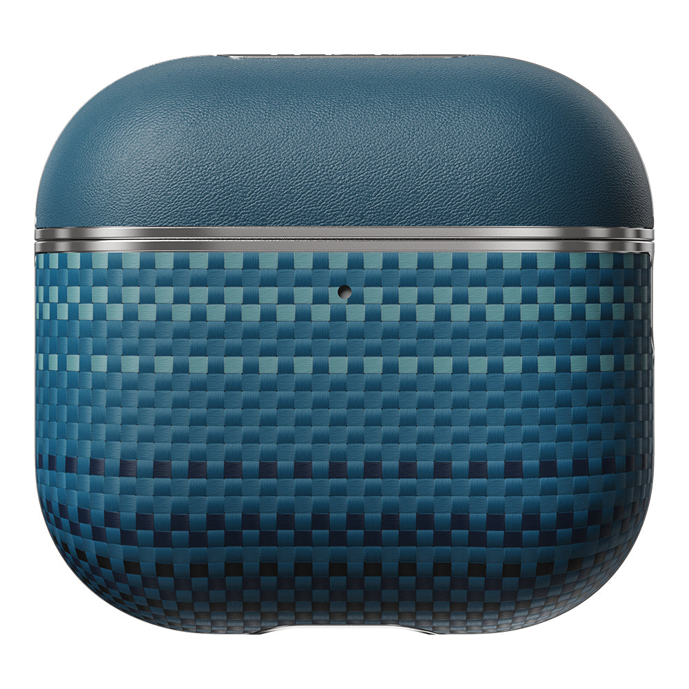 Apple Airpods Pro 2 Kılıf Aramid Fiber Pitaka Tactile Woven Sunset-Moonrise Serisi Sunset Kapak Kahverengi