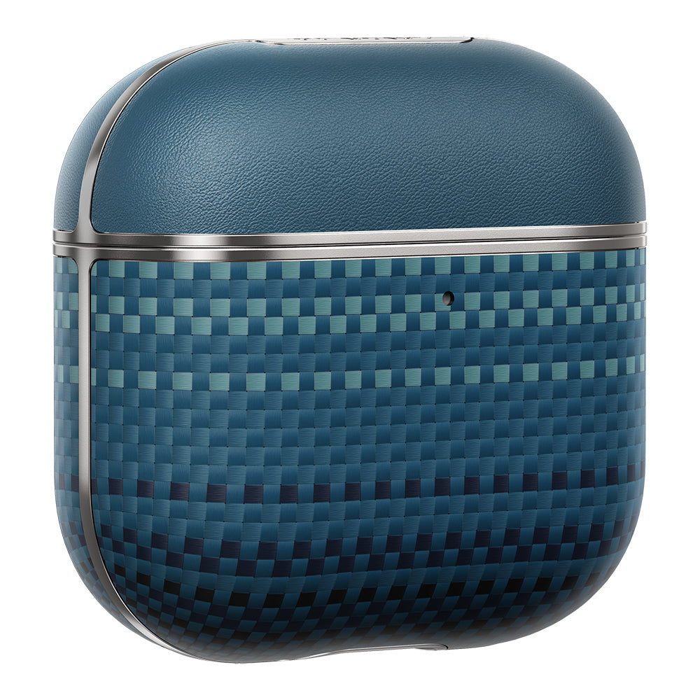 Apple Airpods Pro 2 Kılıf Aramid Fiber Pitaka Tactile Woven Sunset-Moonrise Serisi Sunset Kapak Kahverengi