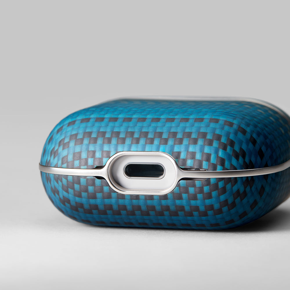 Apple Airpods Pro 2 Kılıf Aramid Fiber Pitaka Tactile Woven Sunset-Moonrise Serisi Sunset Kapak Kahverengi