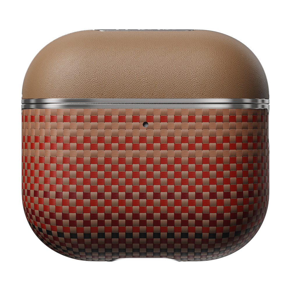 Apple Airpods Pro 2 Kılıf Aramid Fiber Pitaka Tactile Woven Sunset-Moonrise Serisi Sunset Kapak Mavi