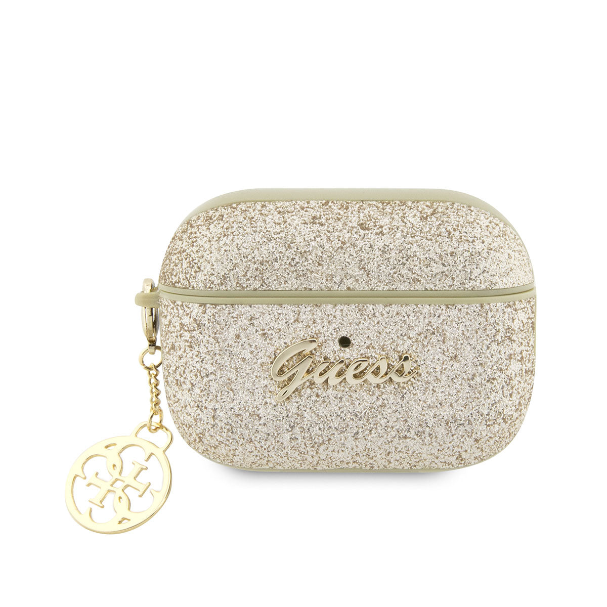 Apple Airpods Pro Kılıf GUESS Glitter 4G Charm Kapak Siyah