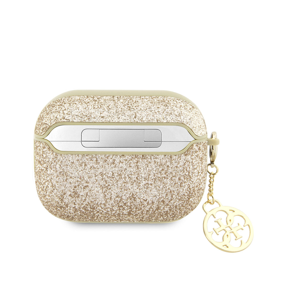 Apple Airpods Pro Kılıf GUESS Glitter 4G Charm Kapak Siyah