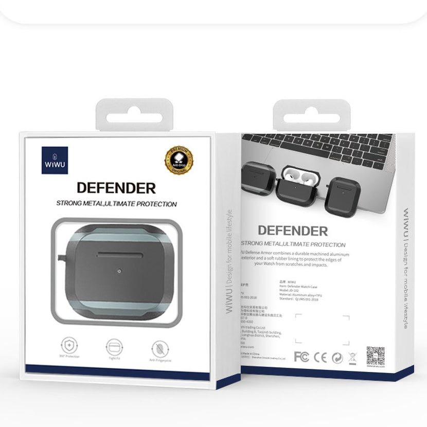 Apple Airpods Pro Kılıf Wiwu JD-102 Defender Anti Shock Koruyucu Kılıf Siyah