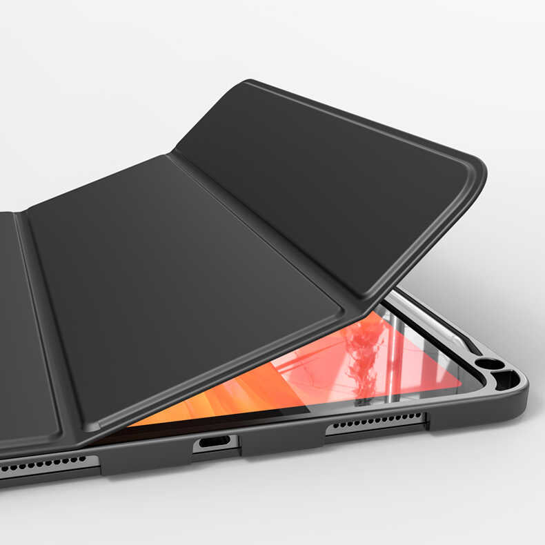Apple iPad 10.2 2021 (9.Nesil) Kılıf Wlons Tablet Kılıf Siyah