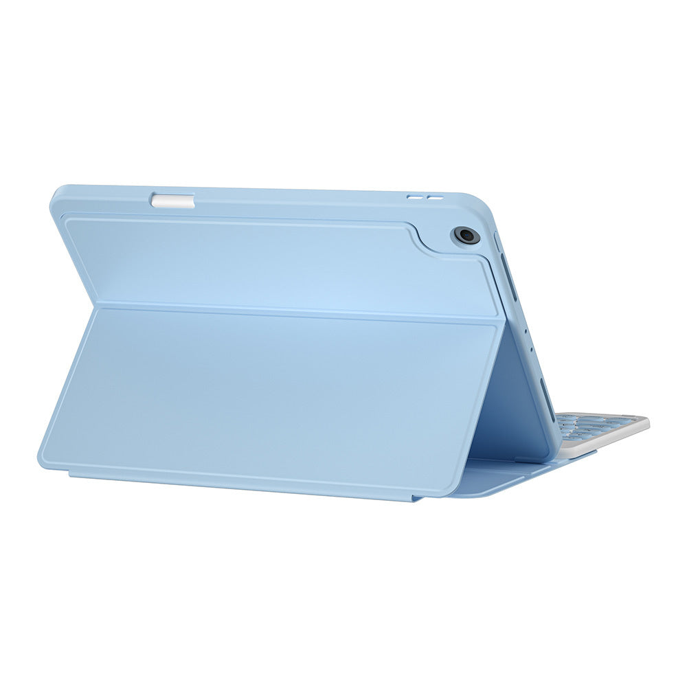 Apple iPad 10.2 (8.Nesil) Wiwu Protective Gizli Kalem Bölmeli Klavyeli Kılıf Pembe