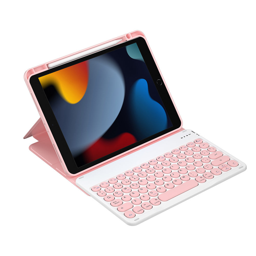 Apple iPad 10.2 (8.Nesil) Wiwu Protective Gizli Kalem Bölmeli Klavyeli Kılıf Mavi
