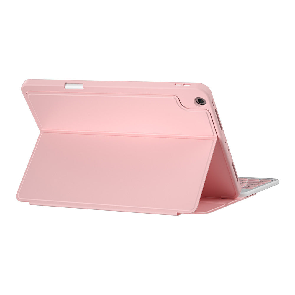 Apple iPad 10.2 (8.Nesil) Wiwu Protective Gizli Kalem Bölmeli Klavyeli Kılıf Pembe