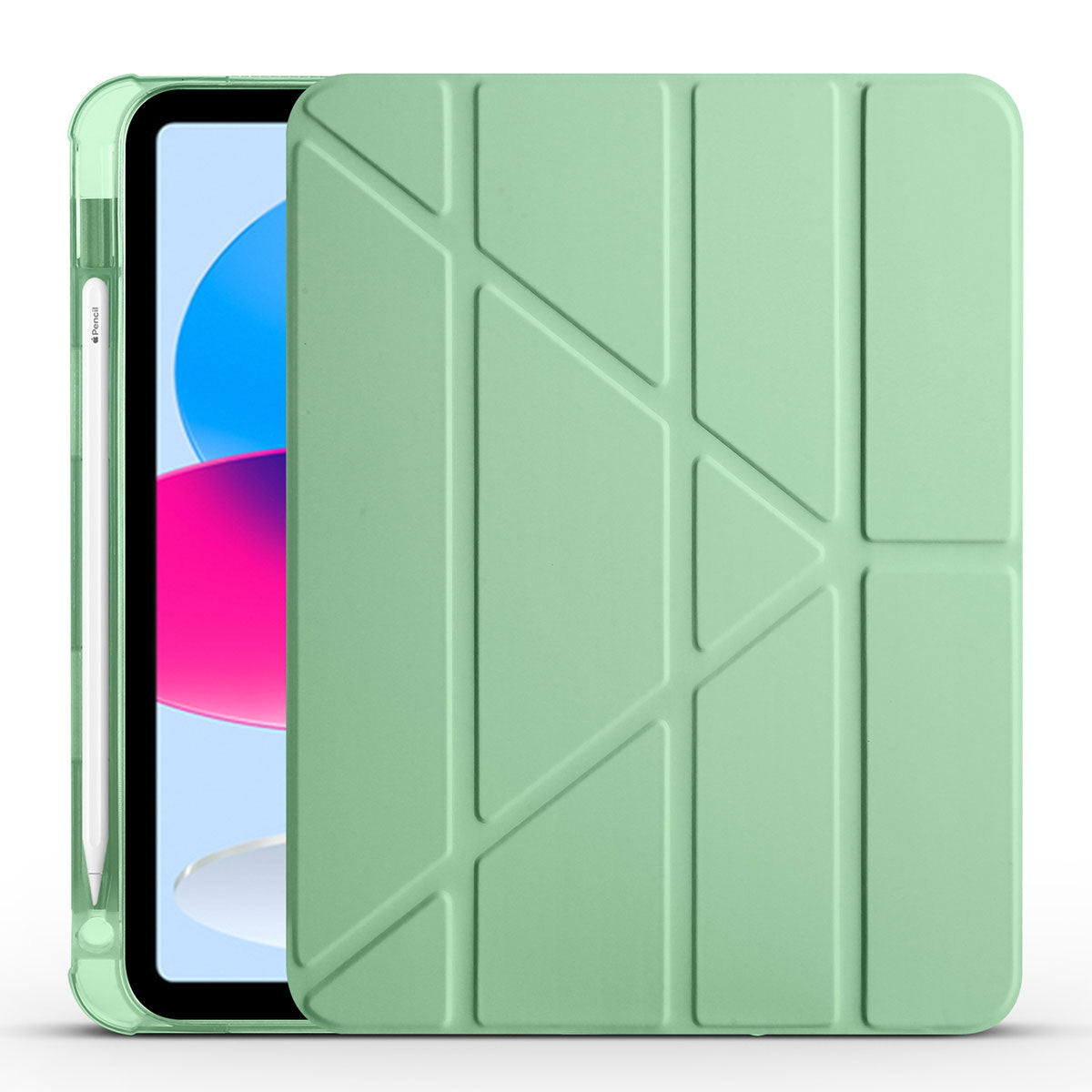 Apple iPad 10.9 2022 (10.Nesil) Kılıf Zore Tri Folding Kalem Bölmeli Standlı Kılıf Lila