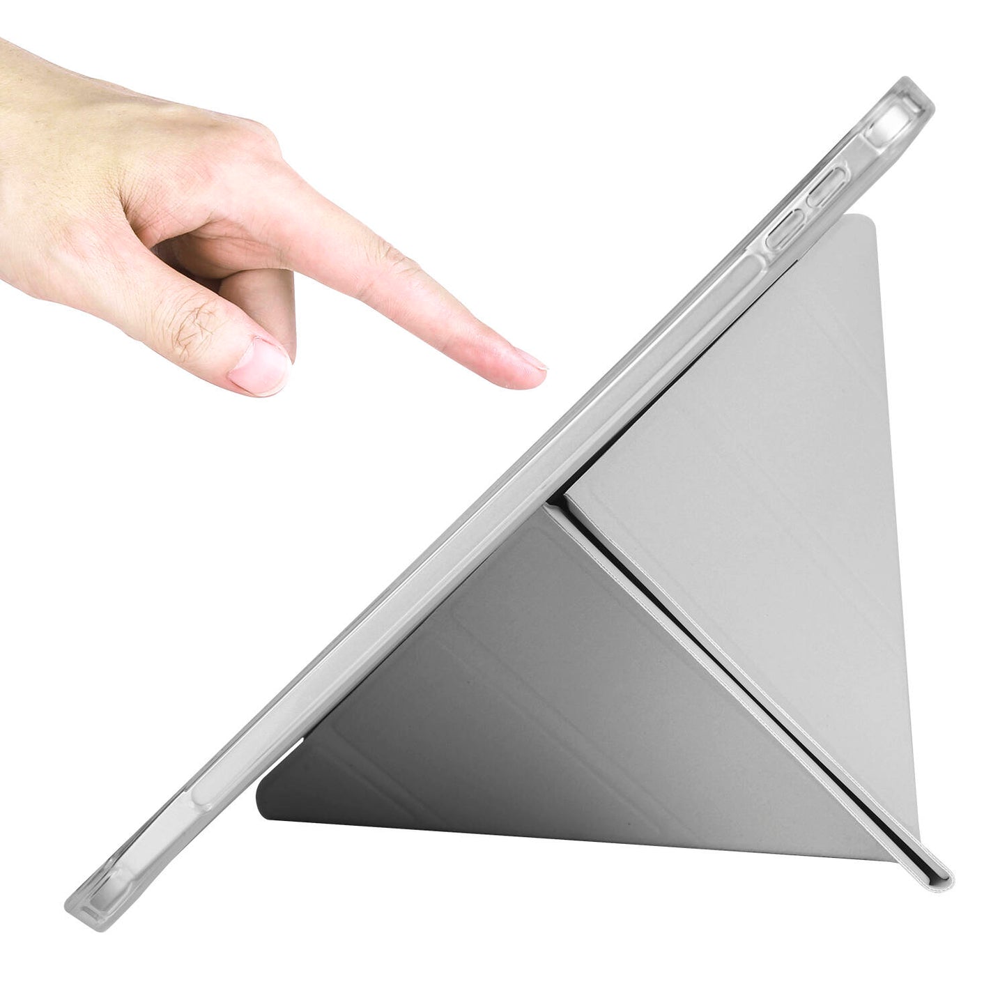 Apple iPad 10.9 2022 (10.Nesil) Kılıf Zore Tri Folding Kalem Bölmeli Standlı Kılıf Lila