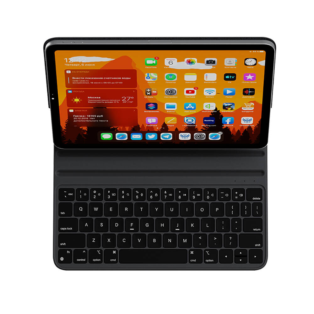 Apple iPad 11.Nesil 2025 Wiwu F15 Klavyeli Standlı Magnetik Kılıf Siyah