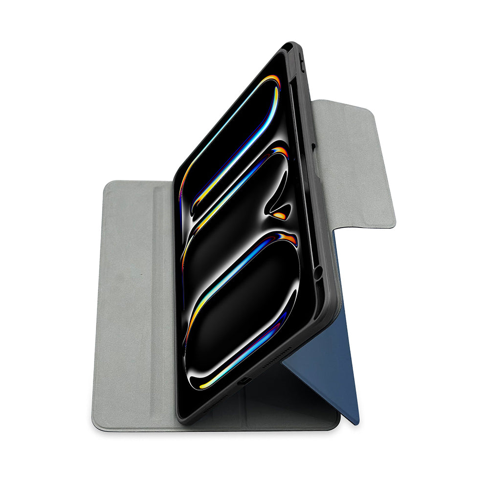 Apple iPad Air 11 2024 Raptic Spin Detachable Folio PU Ayrılabilir Kalem Bölmeli Standlı Kılıf Siyah