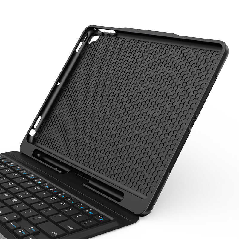 Apple iPad Air 11 2024 Wiwu Keyboard Folio Kablosuz Klavyeli Kılıf Siyah