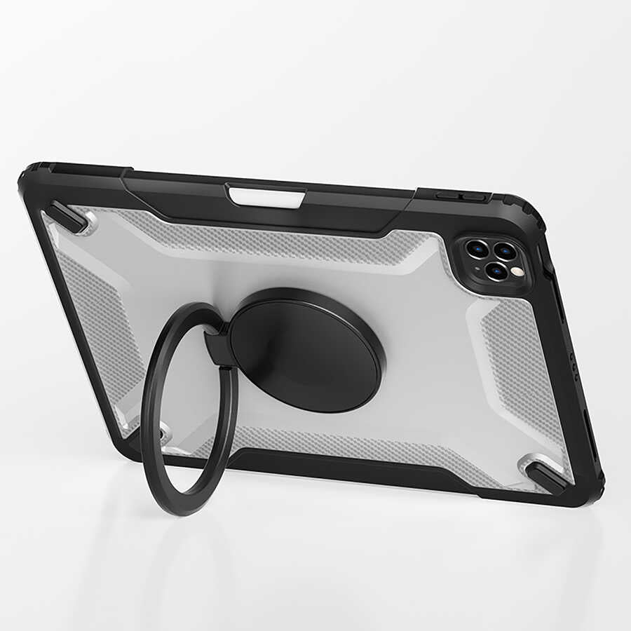 Apple iPad Air 11 2025 M3 Wiwu Mecha Dönebilen Standlı Tablet Kılıfı Mavi