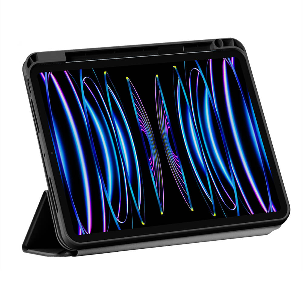 Apple iPad Air 13 2025 M3 Wiwu 360° Dönebilen Standlı Magnetik Koruyucu Tablet Kılıfı Siyah
