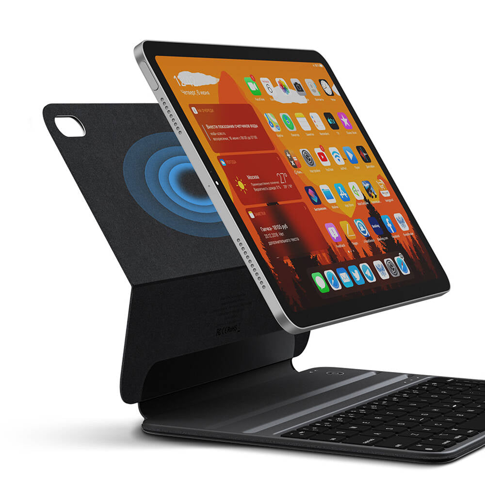 Apple iPad Pro 11 2020 (2.Nesil) Wiwu F16 Klavyeli Standlı Magnetik Kılıf Siyah