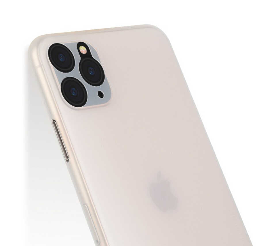 Apple iPhone 11 Pro Max Kılıf Wiwu Skin Nano PP Kapak Transparan Siyah