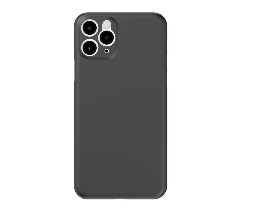 Apple iPhone 11 Pro Max Kılıf Wiwu Skin Nano PP Kapak Transparan Siyah