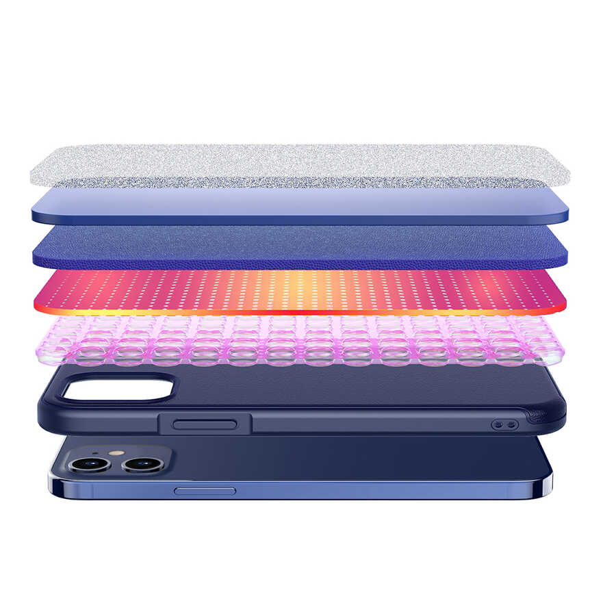 Apple iPhone 12 Kılıf Wlons Hill Kapak Lacivert