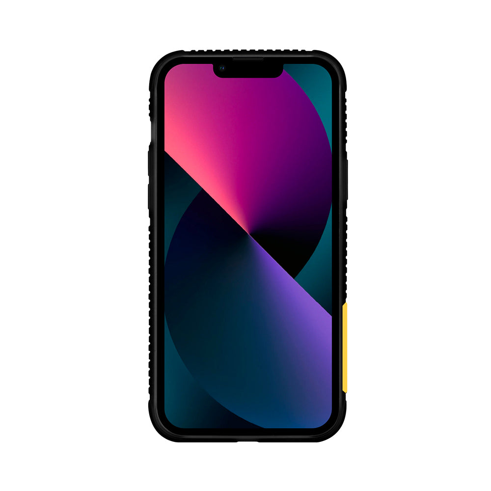 Apple iPhone 13 Kılıf Skinarma Standlı Deri Görünümlü Shingoki Kapak Sarı