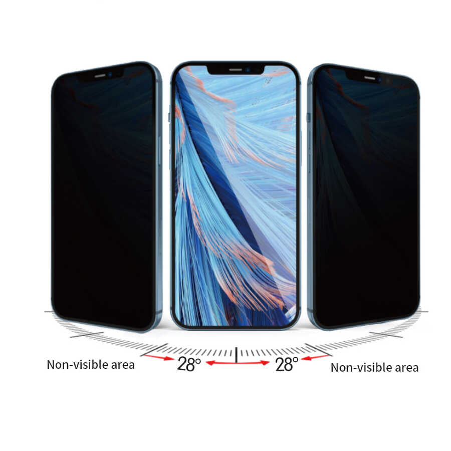 Apple iPhone 13 Pro Wiwu iPrivacy HD Anti-Peep Ekran Koruyucu Siyah