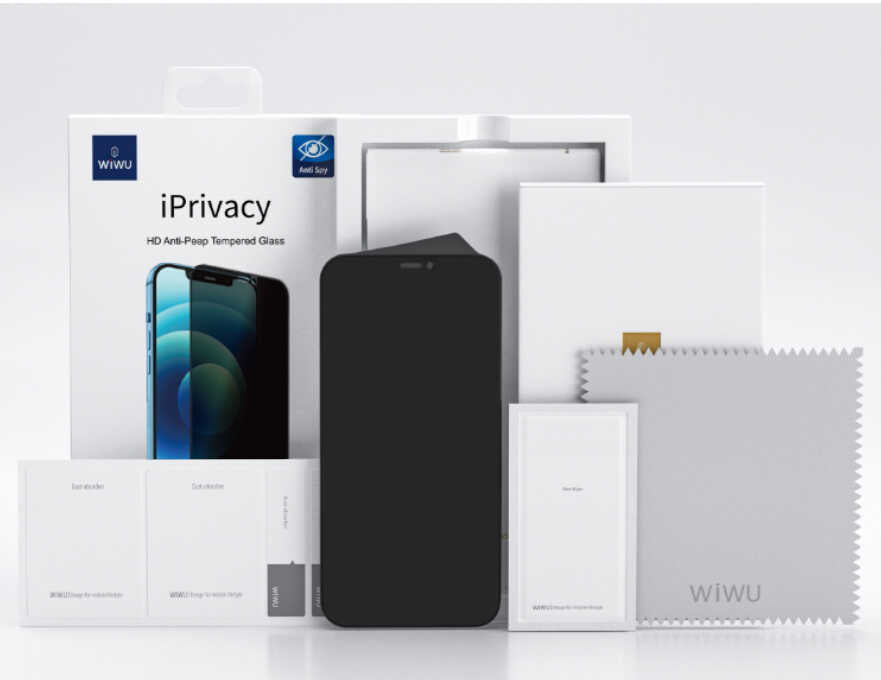 Apple iPhone 13 Wiwu iPrivacy HD Anti-Peep Ekran Koruyucu Siyah
