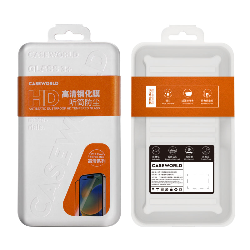 Apple iPhone 14 Pro CaseWorld HD Serisi 0.33mm Temperli Cam Ekran Koruyucu Şeffaf