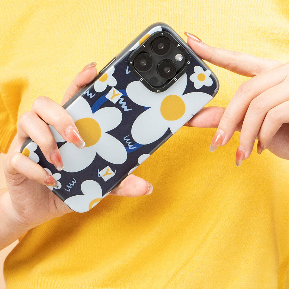 Apple iPhone 14 Pro Kılıf Magsafe Şarj Özellikli Sunshine Tasarımlı Youngkit Spring Breeze Serisi Kapak Beyaz