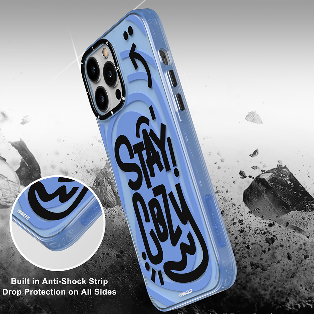 Apple iPhone 14 Pro Kılıf Mutlu Mod Figürlü YoungKit Happy Mood Serisi Kapak Su Yeşil