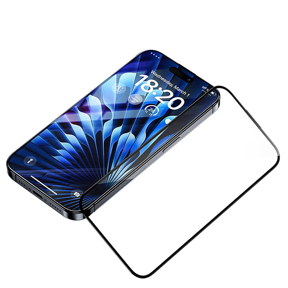 Apple iPhone 14 Pro Max Benks Glass Warrior HD Cam Ekran Koruyucu + Kolay Uygulama Aparatlı Siyah