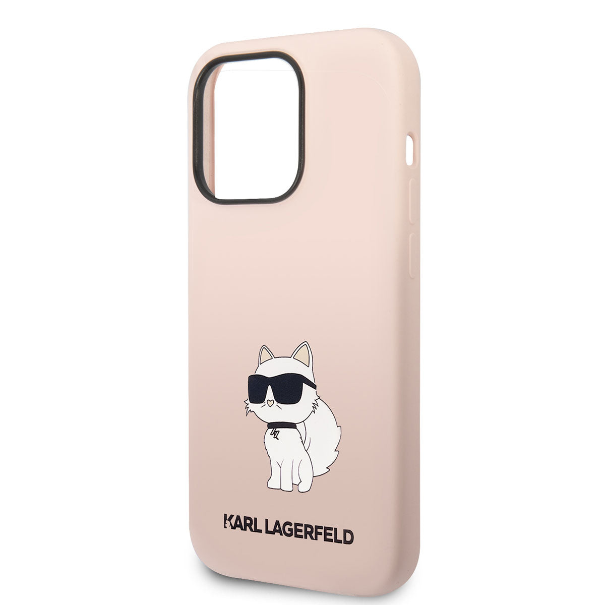 Apple iPhone 14 Pro Max Kılıf Karl Lagerfeld Silikon Choupette Dizayn Kapak Pembe