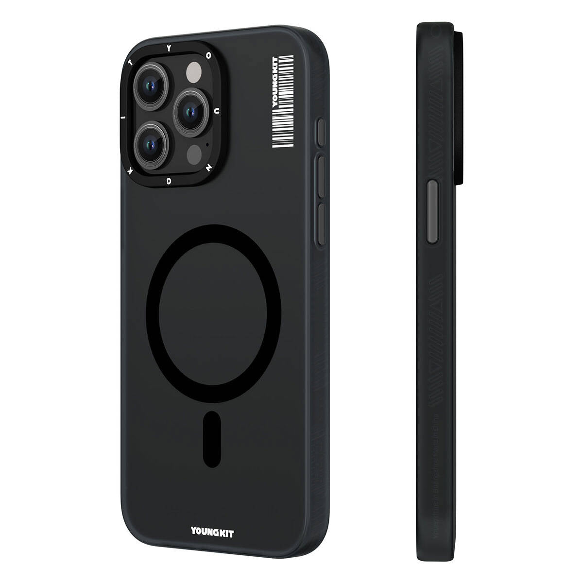 Apple iPhone 15 Pro Kılıf Magsafe Şarj Özellikli Youngkit Hidden Sand Serisi Kapak Pembe