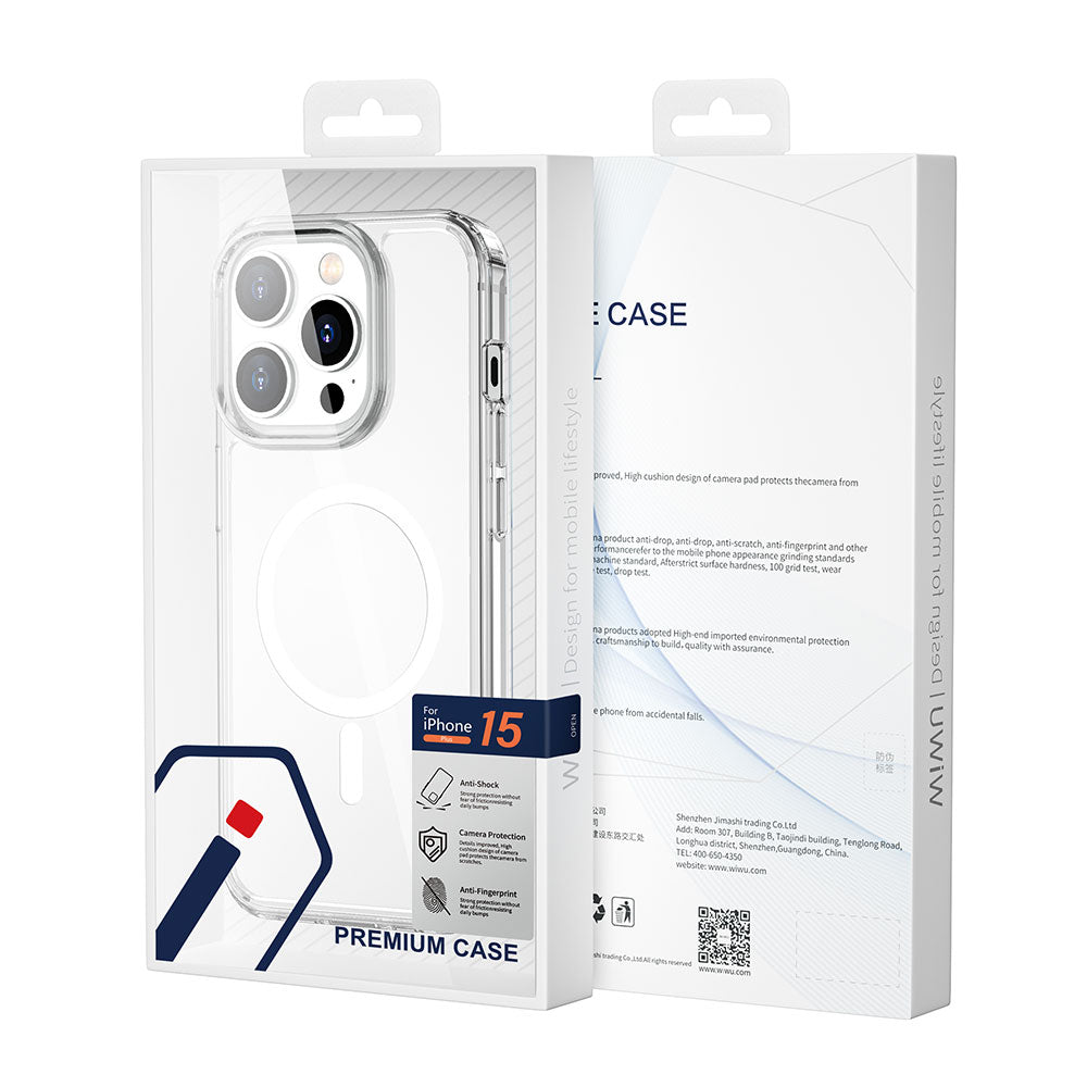 Apple iPhone 15 Pro Kılıf Wiwu MCC-101 Magnetic Crystal Sert PC Kapak Siyah