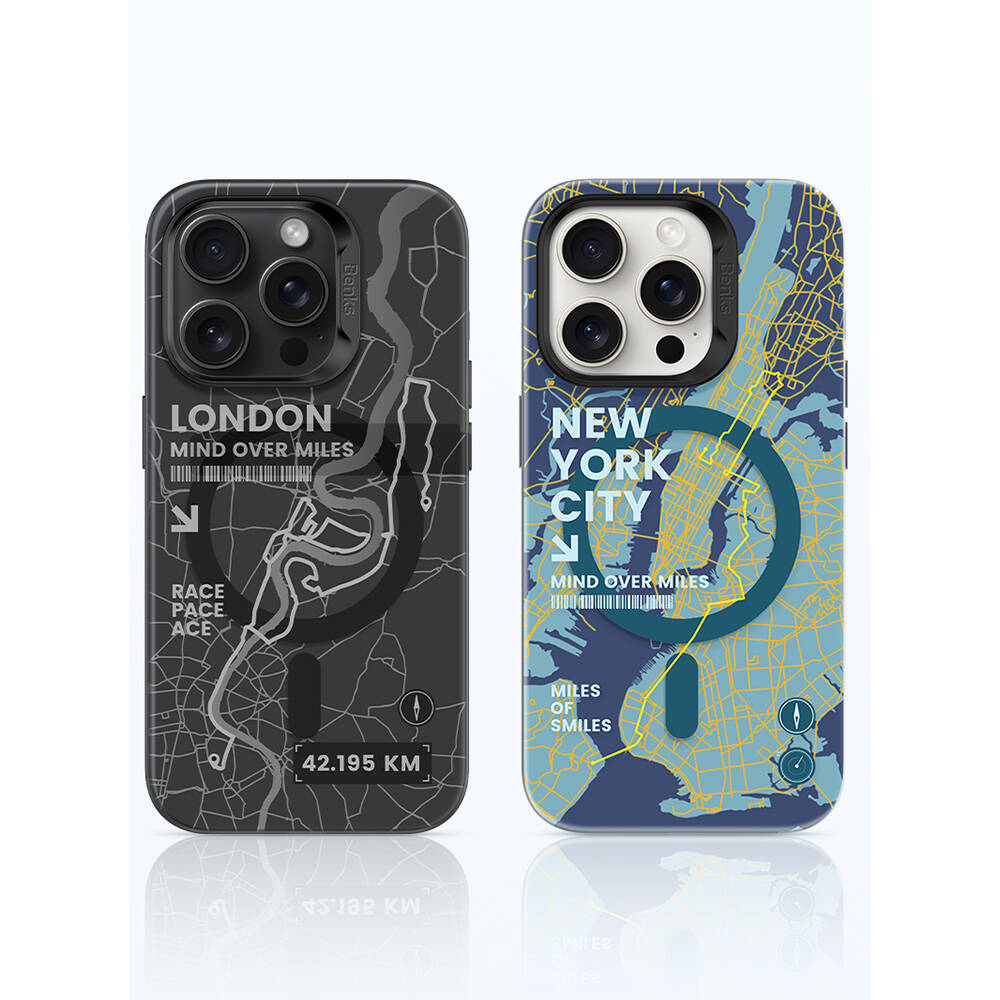 Apple iPhone 15 Pro Max Kılıf Magsafe Şarj Özellikli Benks City Serisi Kapak Mavi