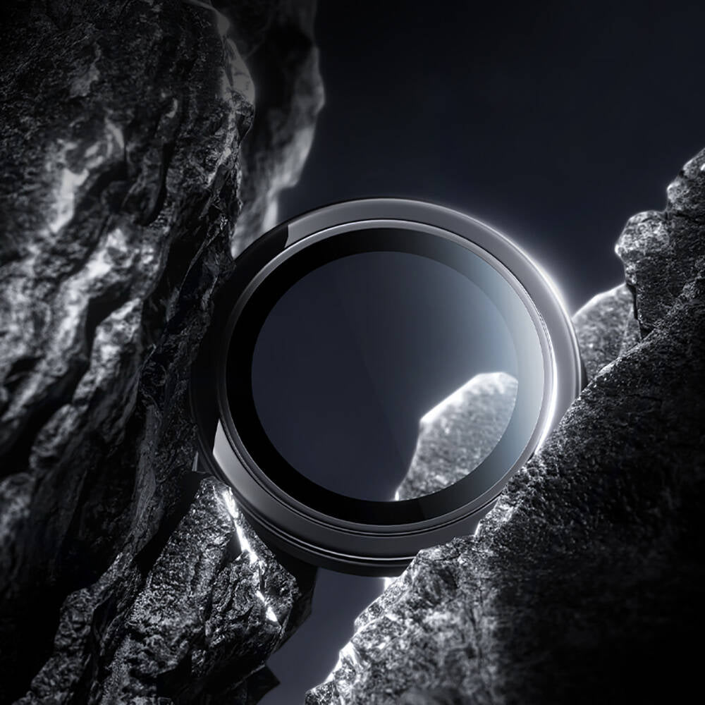 Apple iPhone 16 Plus Benks Parlama Önleyici Glass Warrior Metal Kamera Lens Koruyucu Titanyum-Gümüş