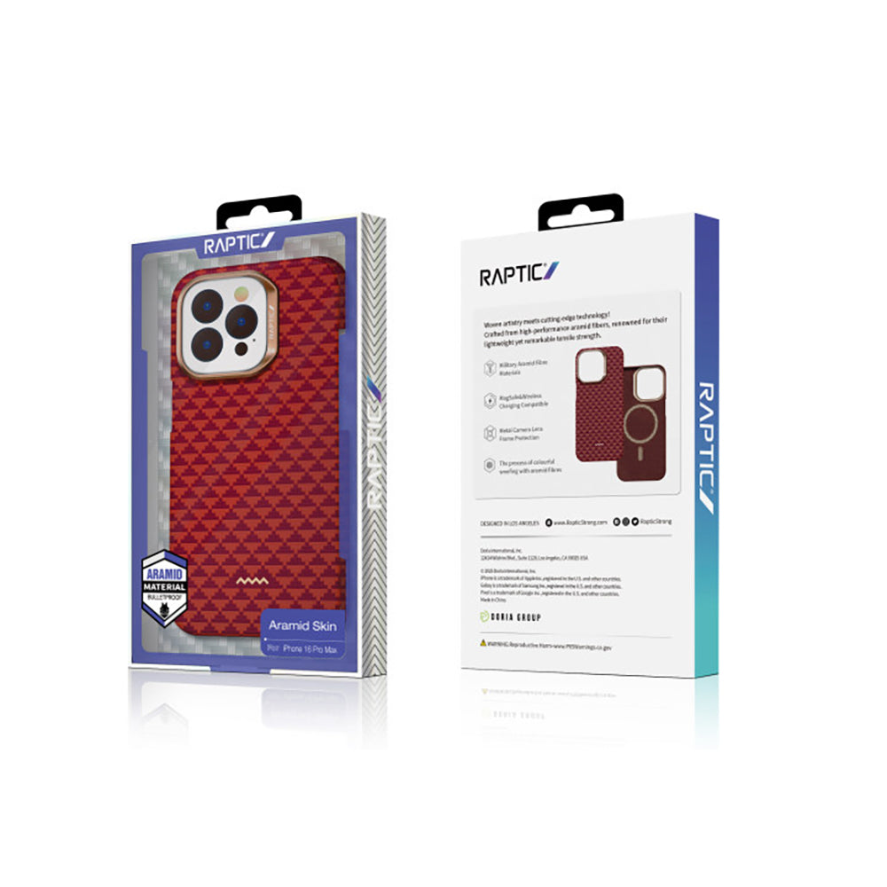 Apple iPhone 16 Pro Kılıf M-safe Şarj Özellikli Raptic Aramid Skin Origin Serisi Kapak Lacivert