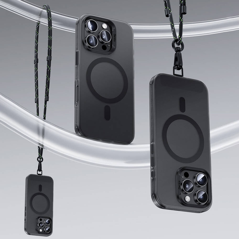 Apple iPhone 16 Pro Kılıf Magsafe Şarj Özellikli Benks Lucid Armor Kapak Gold