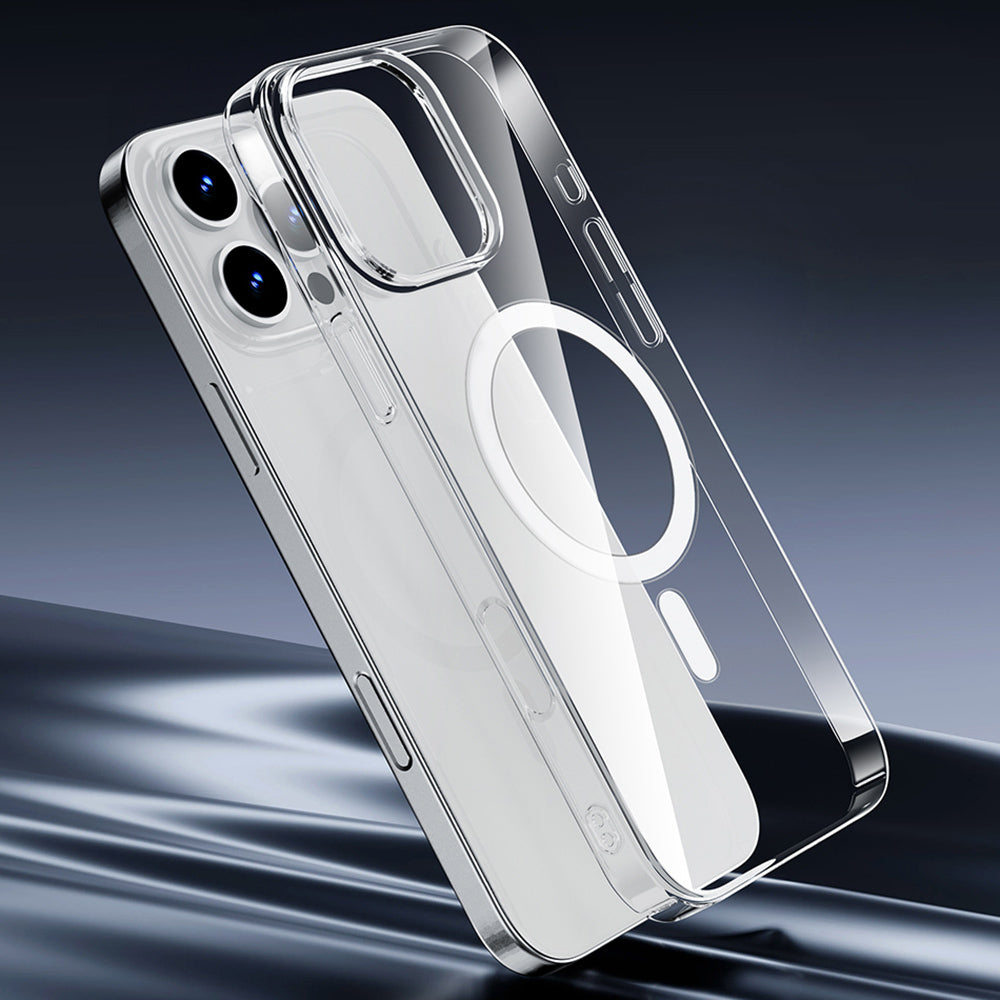 Apple iPhone 16 Pro Kılıf Magsafe Şarj Özellikli Wiwu YXK-207 Invisible Pro Sert PC Kapak Şeffaf