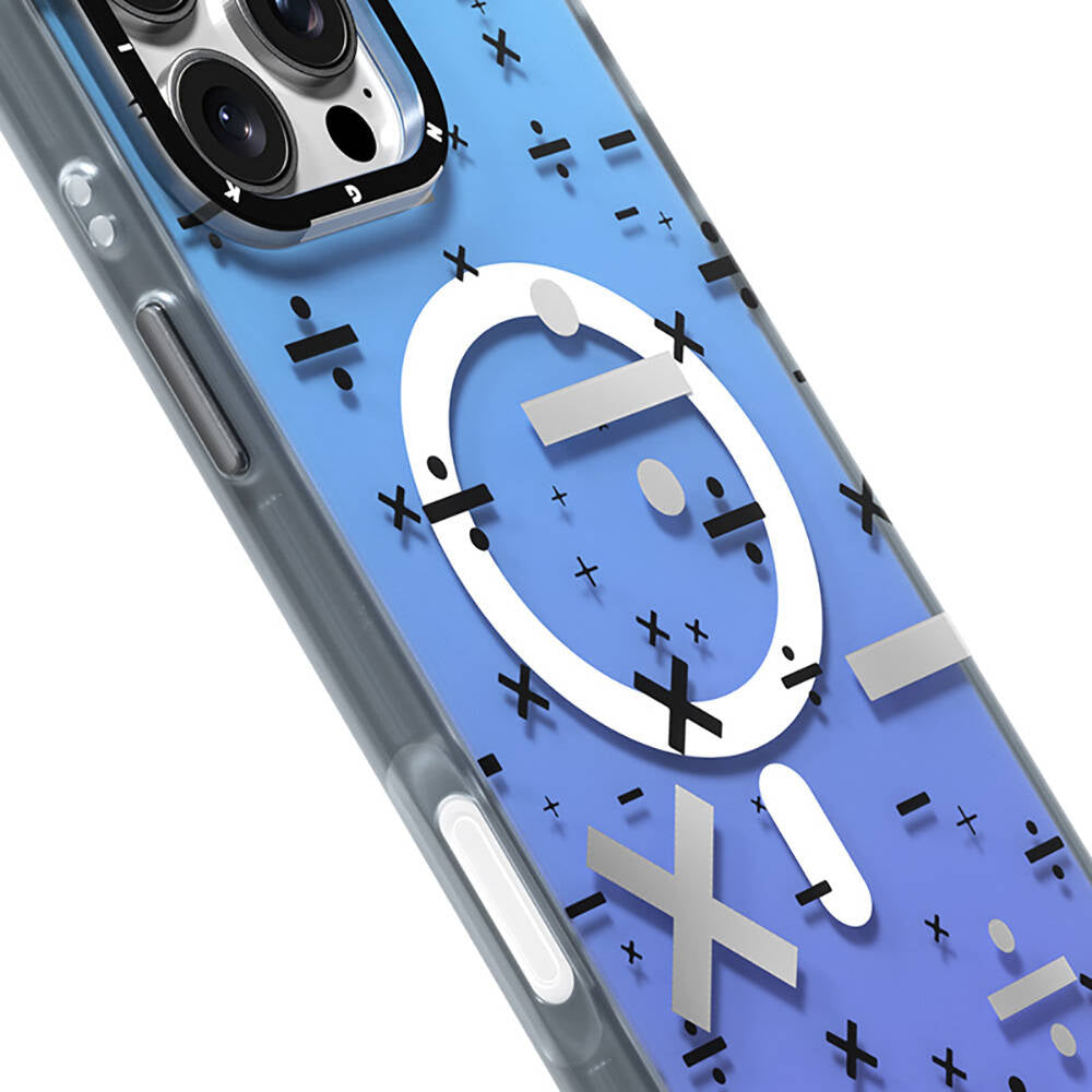 Apple iPhone 16 Pro Kılıf Magsafe Şarj Özellikli Youngkit Mathematical Serisi Kapak Gri