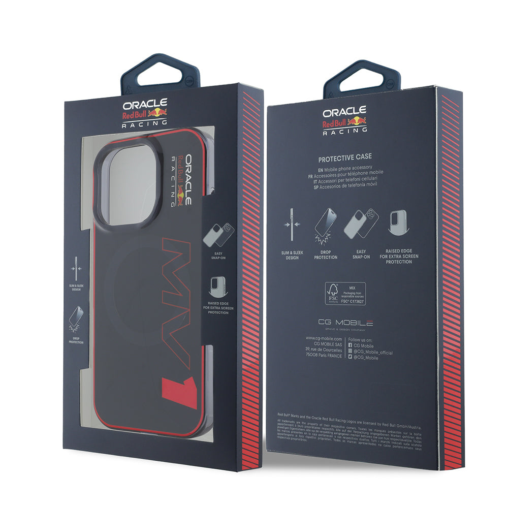 Apple iPhone 16 Pro Kılıf Redbull Orjinal Lisanslı M-safe Şarj Özellikli Çift Katmanlı Sert PC Büyük Boy MV Kapak Lacivert