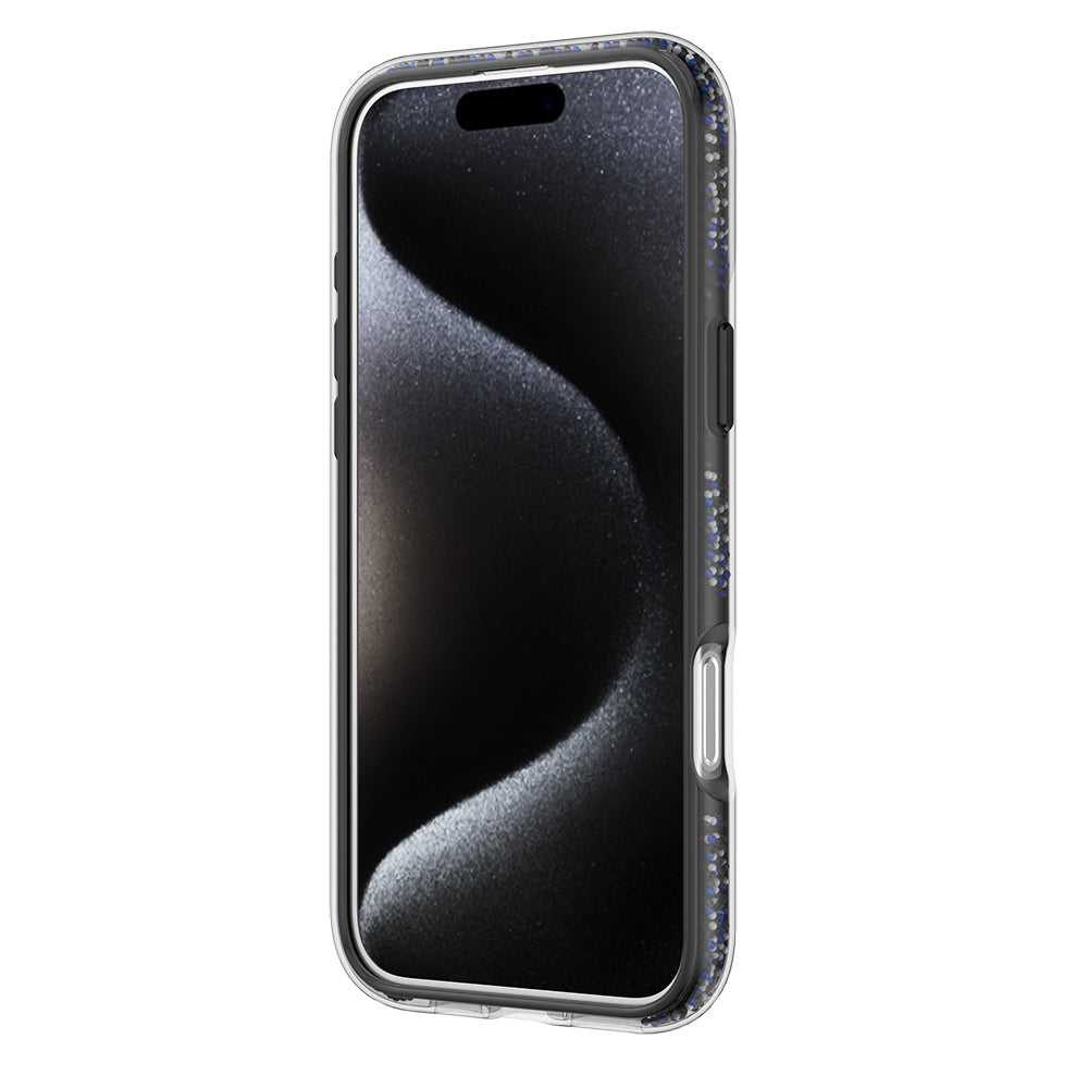 Apple iPhone 16 Pro Max Kılıf Magsafe Şarj Özellikli Raptic AirJoy Serisi Boncuk Tasarımlı Şeffaf Kapak Turuncu