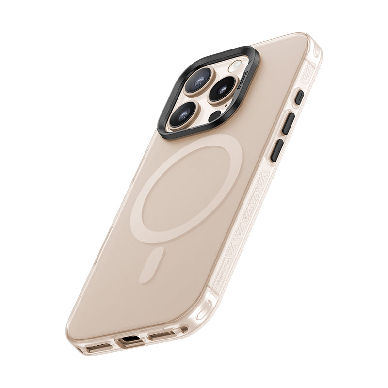 Apple iPhone 16 Pro Max Kılıf Magsafe Şarj Özellikli Yeni Seri Benks Lucid Armor Kapak Gold