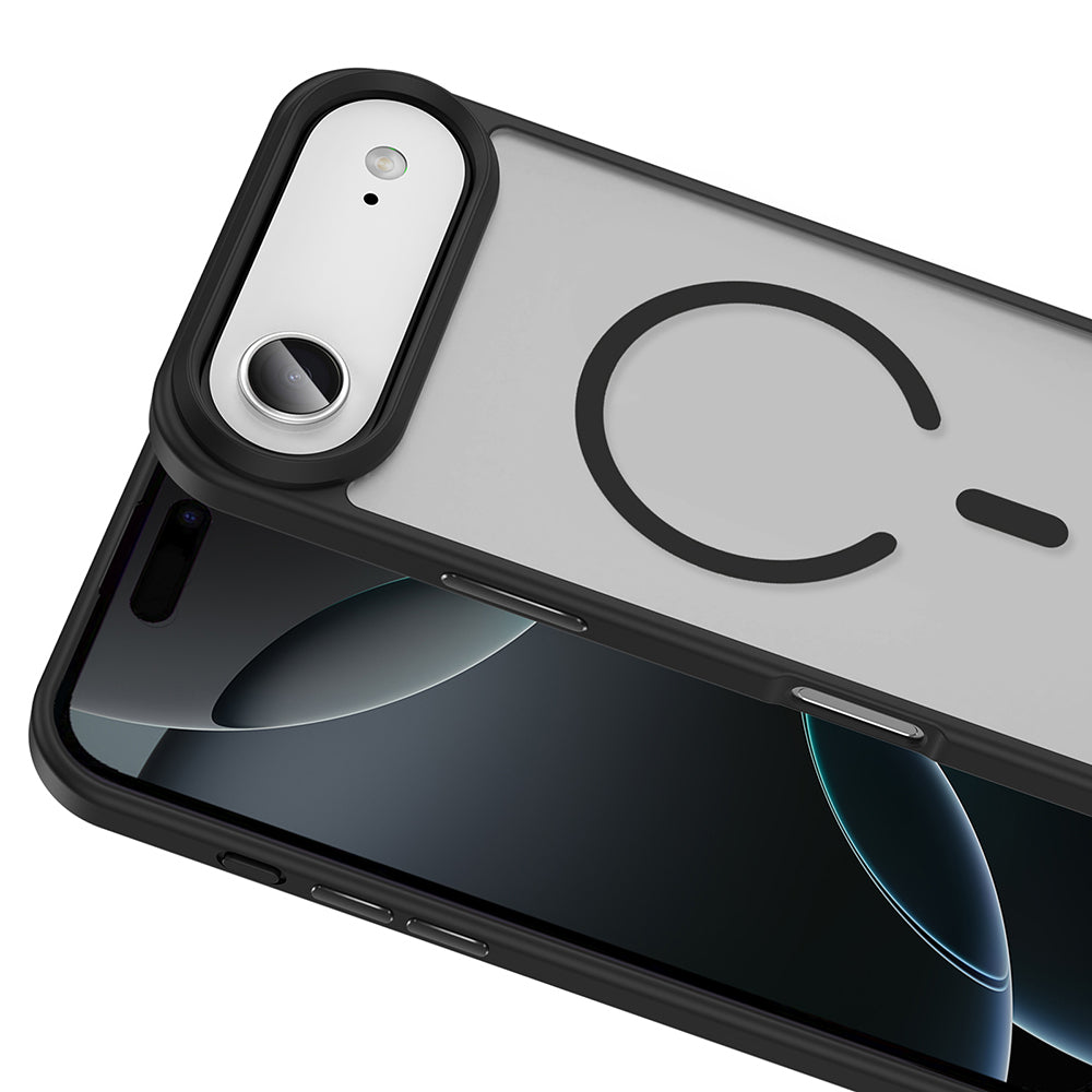 Apple iPhone 17 Air Kılıf M-safe Şarj Özellikli Mat Arka Yüzey Zore Sio Kapak Desert Titanyum