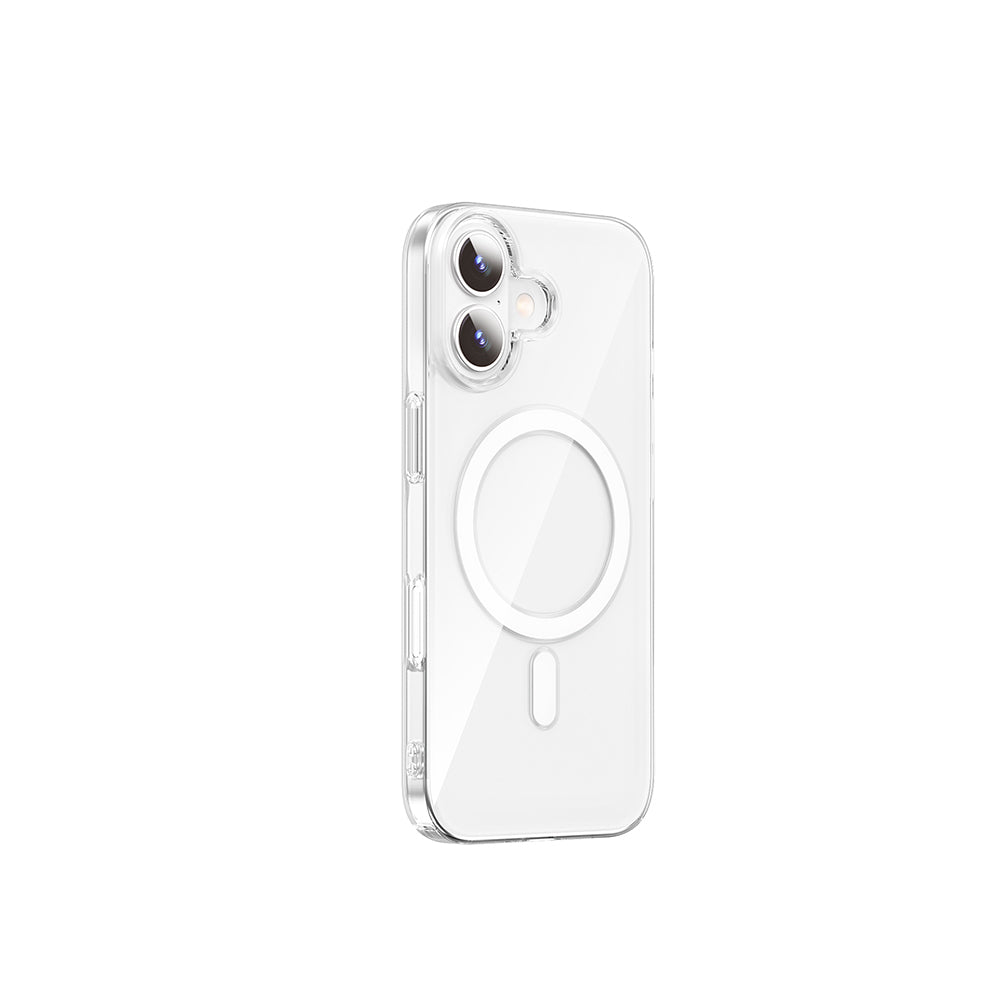 Apple iPhone 17 Kılıf M-safe Şarj Özellikli Wiwu YXK-207 Invisible Pro Sert PC Kapak Şeffaf