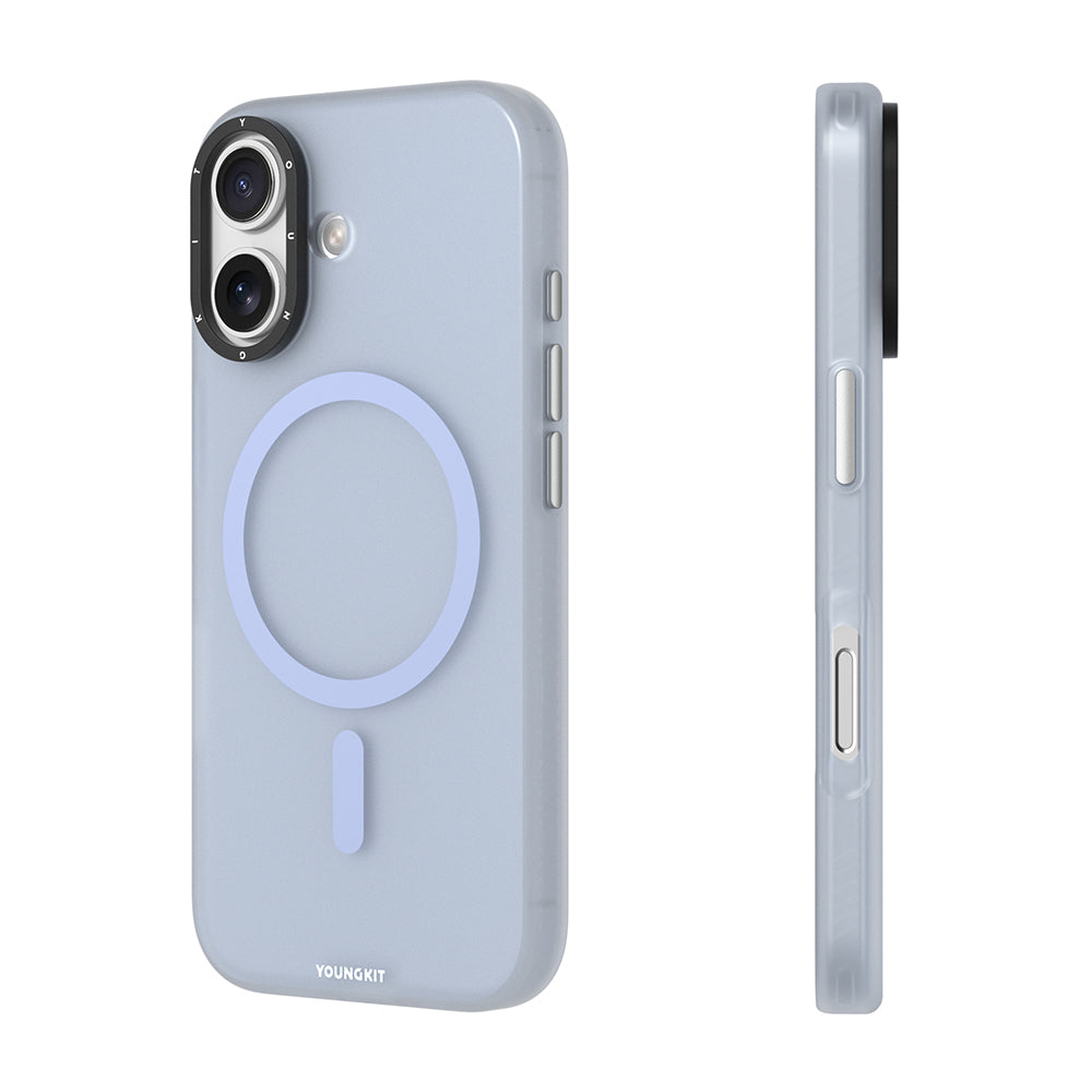 Apple iPhone 17 Kılıf M-safe Şarj Özellikli Youngkit Hidden Sand Serisi Kapak Turuncu