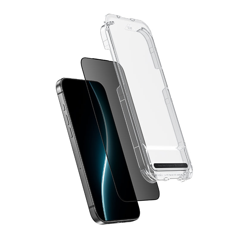Apple iPhone 17 Pro Hidrofobik Ve Oleofobik Özellikli Benks 0.3mm Privacy Air Shield Ekran Koruyucu 10'lu Paket Siyah