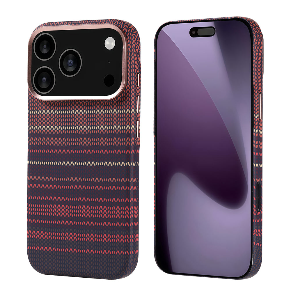 Apple iPhone 17 Pro Kılıf M-safe Şarj Özellikli Karbon Fiber Görünümlü Zore Nekst Kapak Siyah