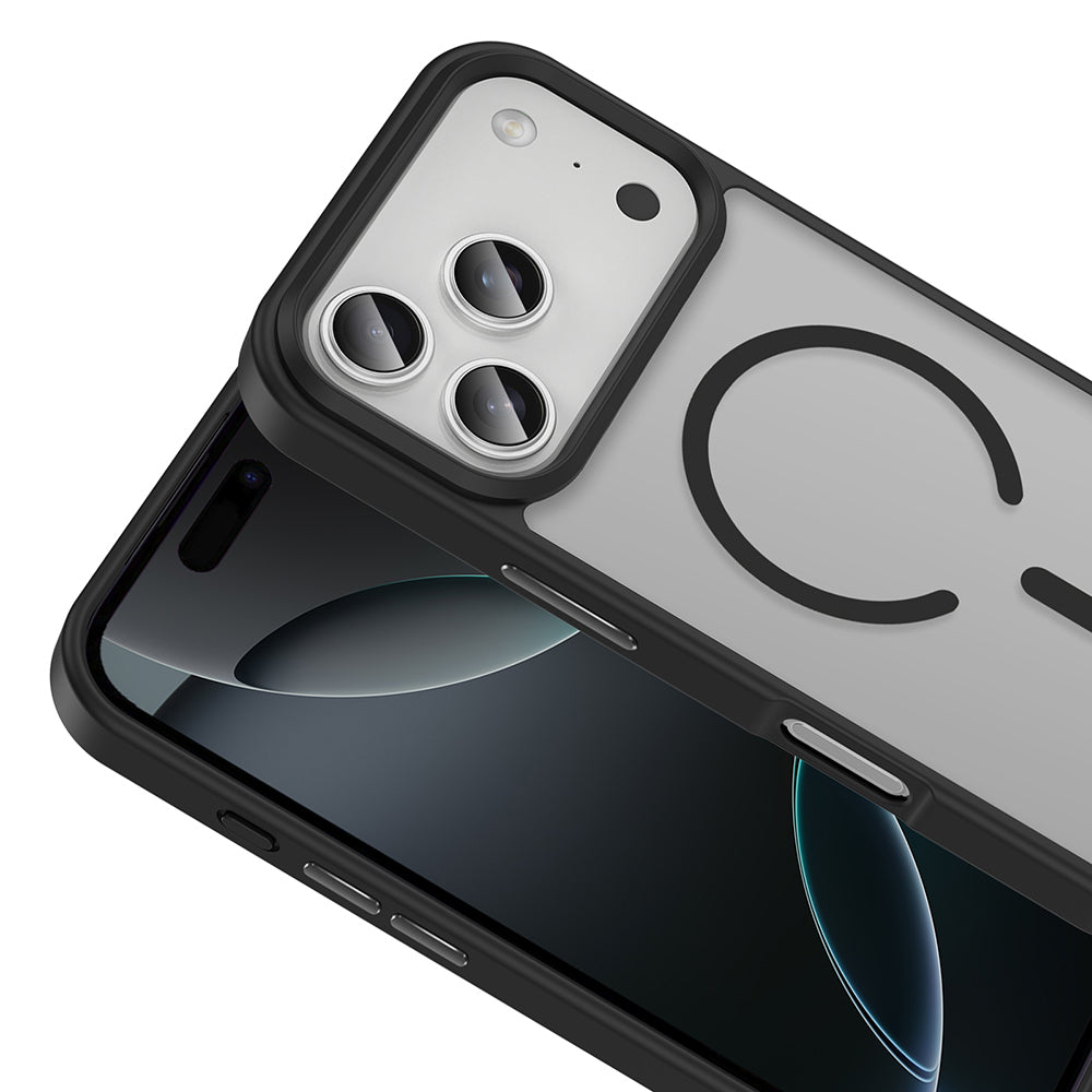 Apple iPhone 17 Pro Kılıf M-safe Şarj Özellikli Mat Arka Yüzey Zore Sio Kapak Lacivert