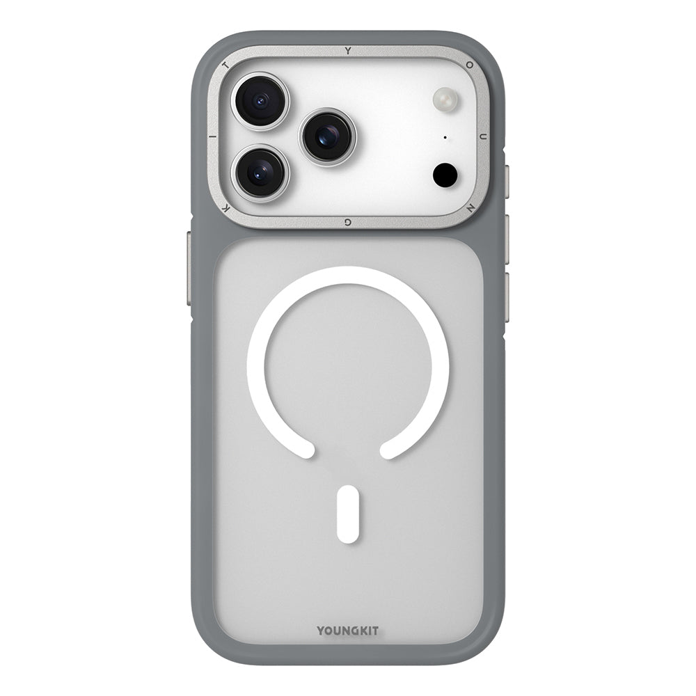 Apple iPhone 17 Pro Kılıf M-safe Şarj Özellikli Youngkit Rock Sand Serisi Kapak Turuncu