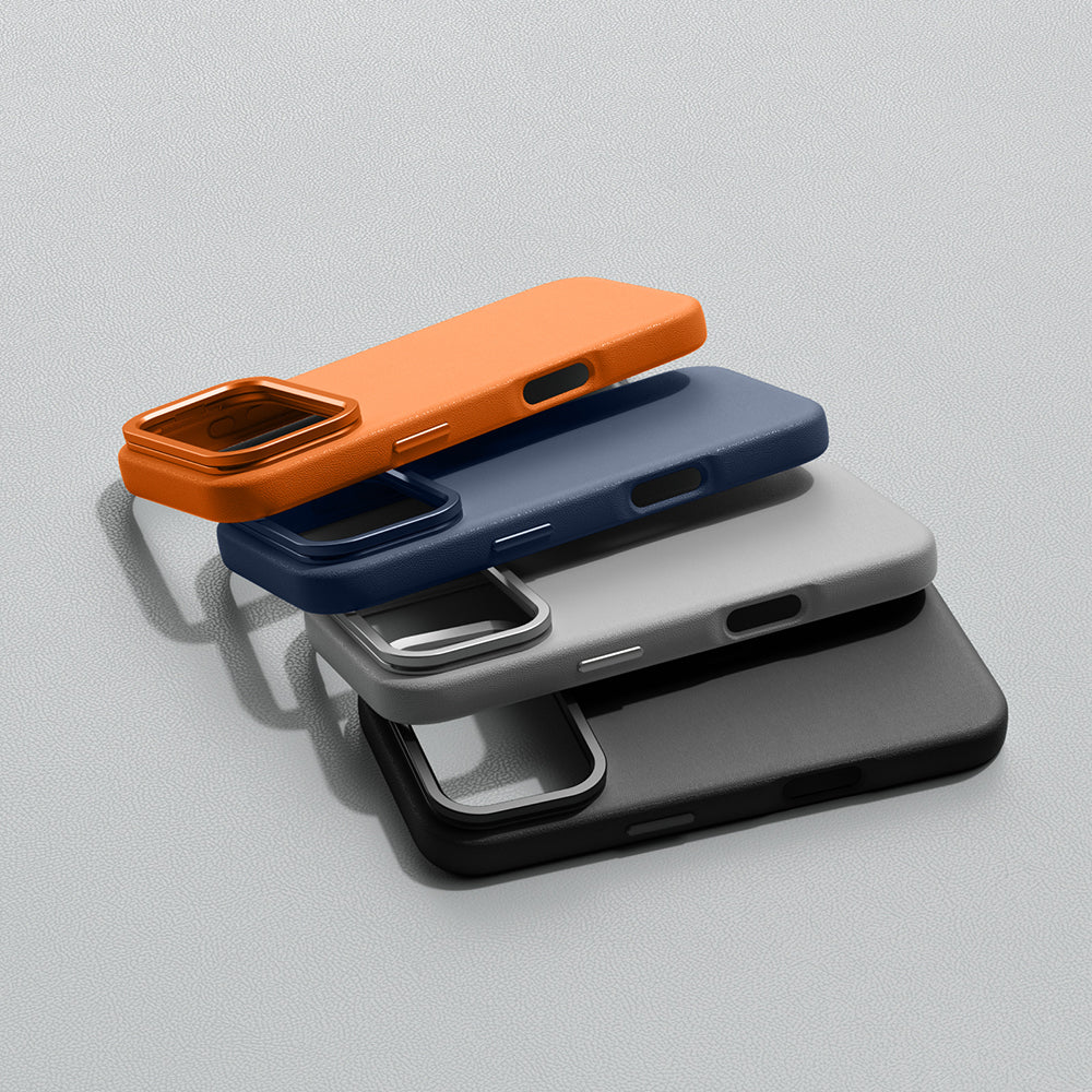 Apple iPhone 17 Pro Max Kılıf M-safe Şarj Özellikli Standlı Amazingthing Glamour Mag Serisi PU Kapak Gri