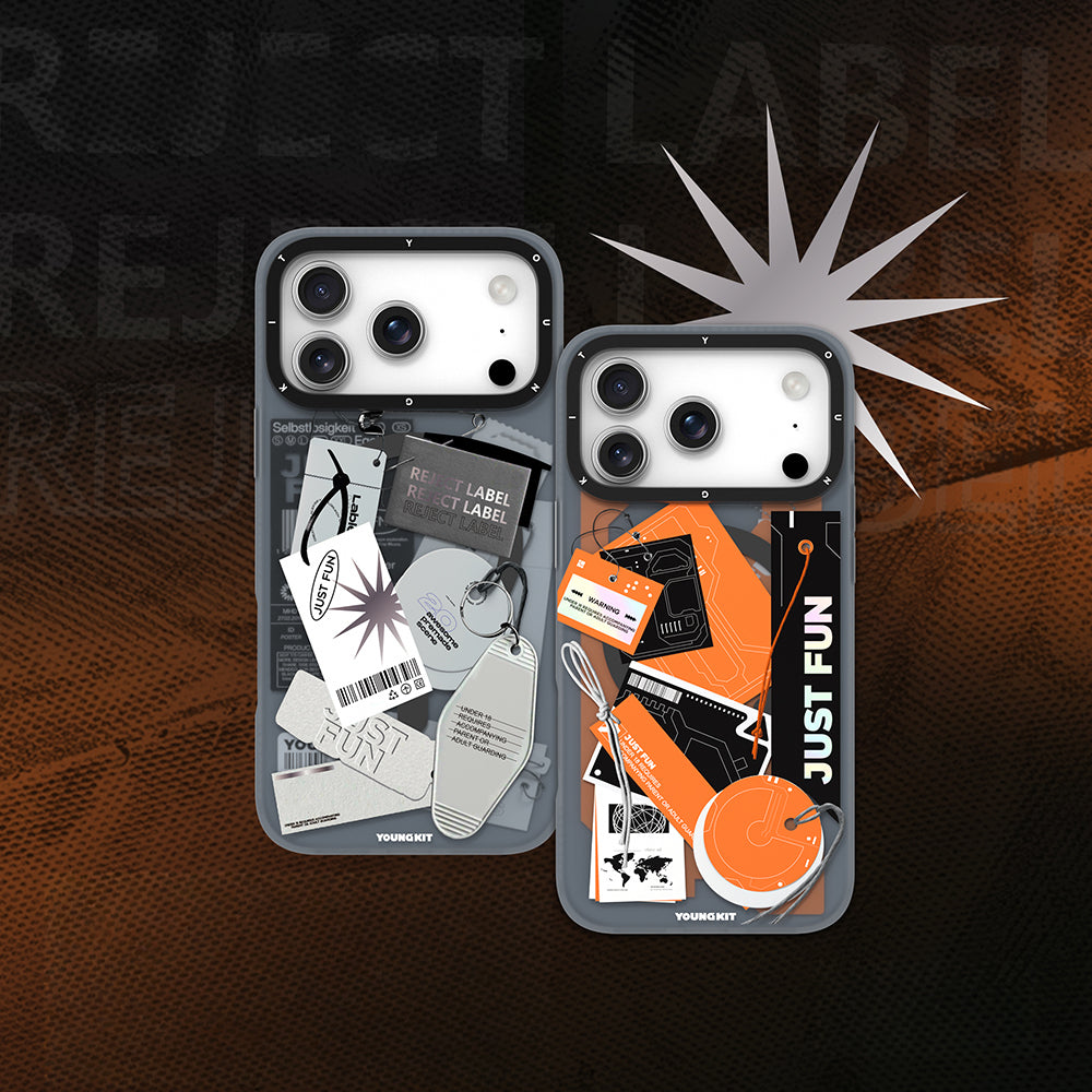 Apple iPhone 17 Pro Max Kılıf M-Safe Şarj Özellikli Youngkit Different Dimension Serisi Kapak Turuncu